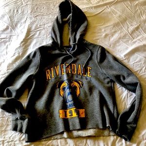 Riverdale Cropped Grey Logo Sweatshirt